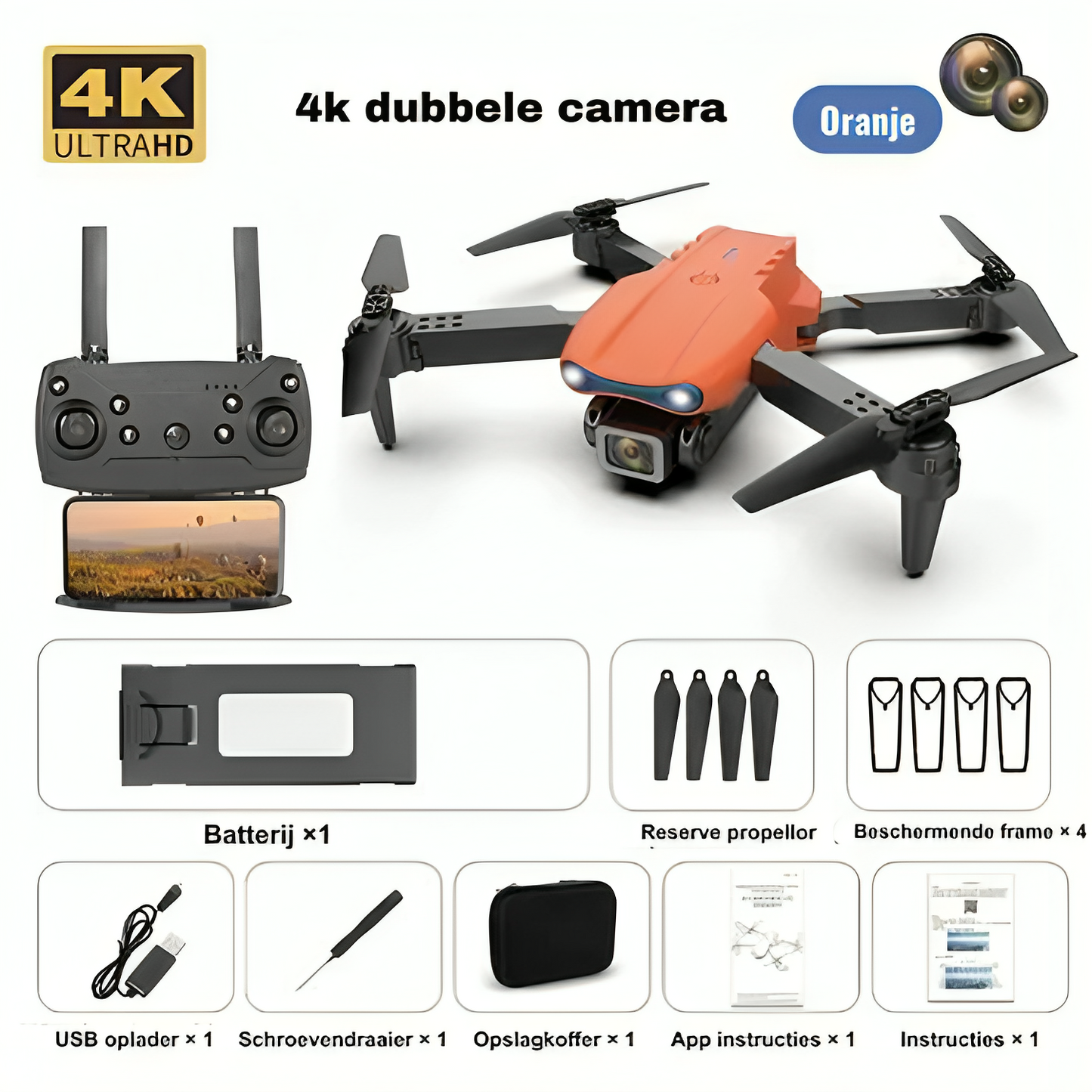 DualPro™ - Drone Dubbel 4k UHD Camera